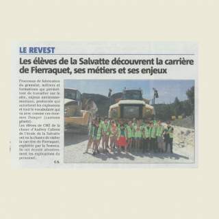 Visite des CM2 (la Salvatte) sur la carrire du Revest 