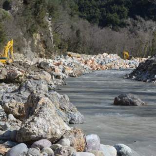 Chantier au Cros d'Utelle dans les Alpes Maritimes